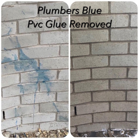 PVC glue removed